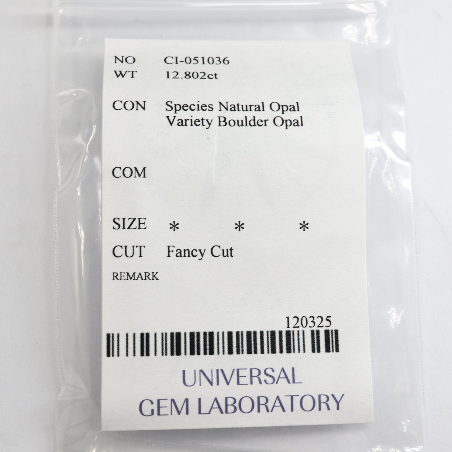 【ボルダーオパール12.802ct】【N040】