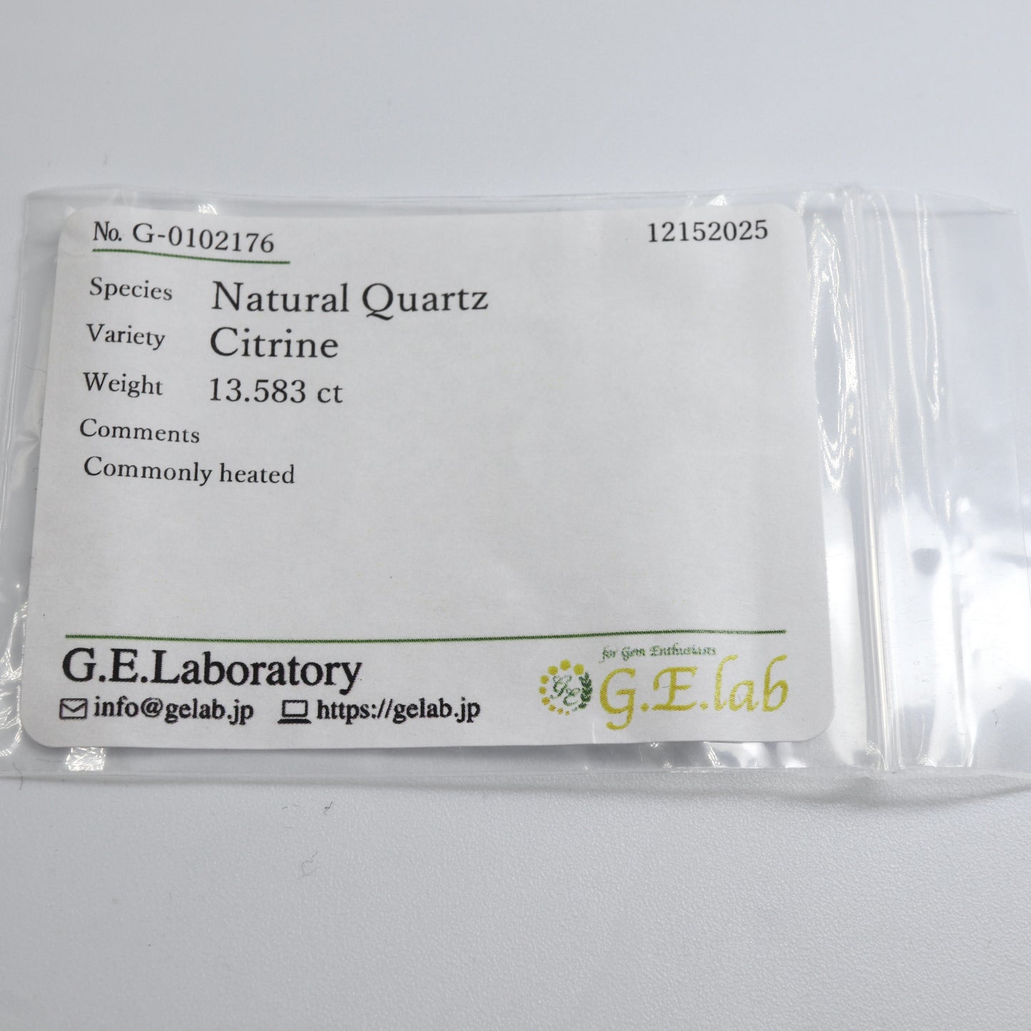 【シトリン13.583ct】【L034】