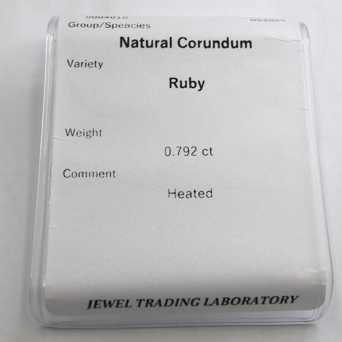 【ルビー0.792ct】【H077】