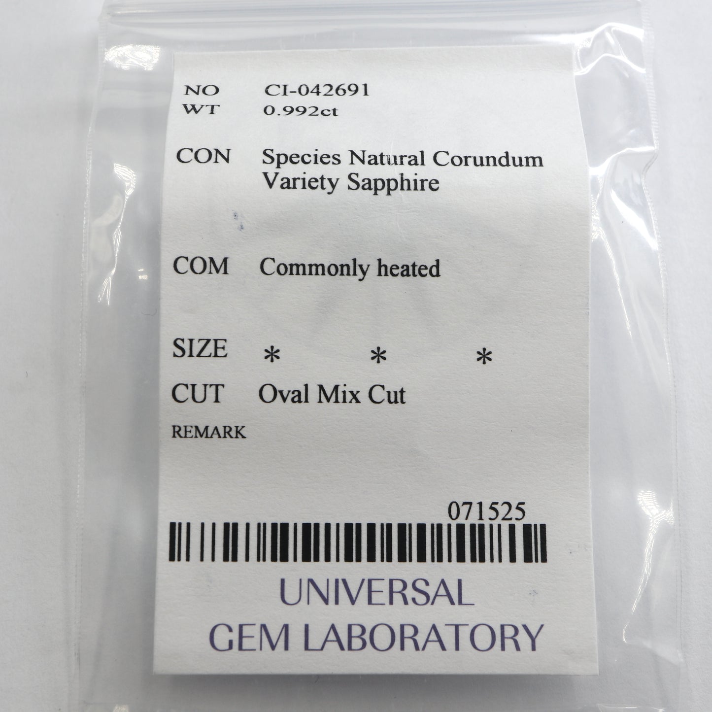 【サファイア0.992ct】【H076】