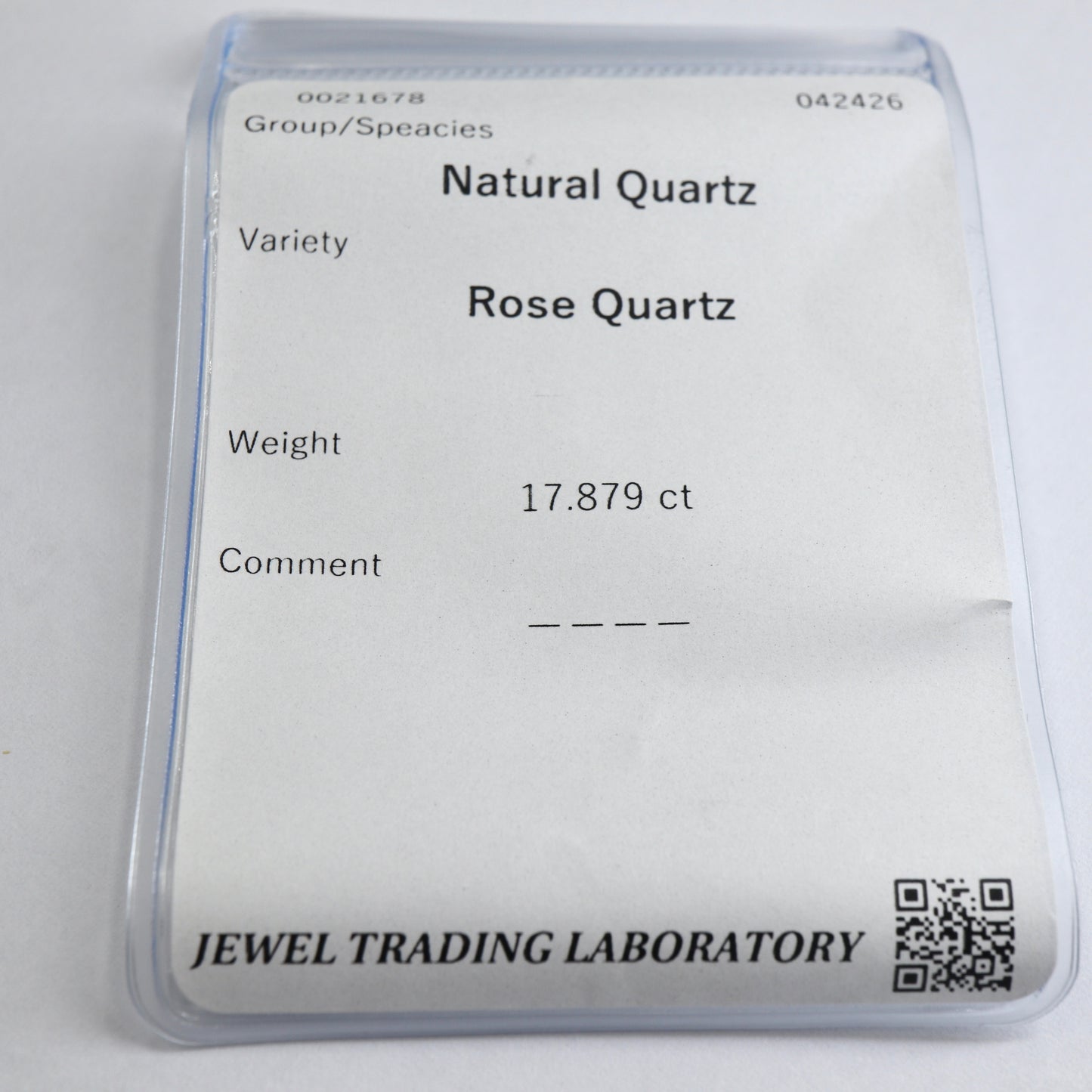 【ローズクォーツ17.879ct】【O065】