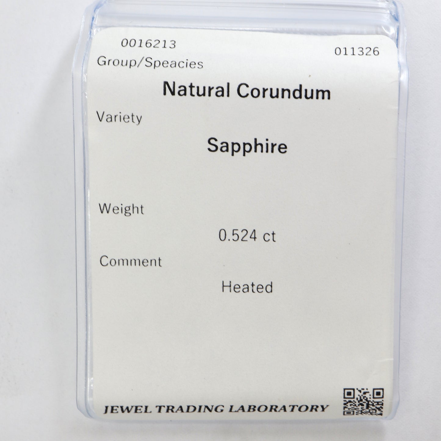 【サファイア0.524ct】【O015】