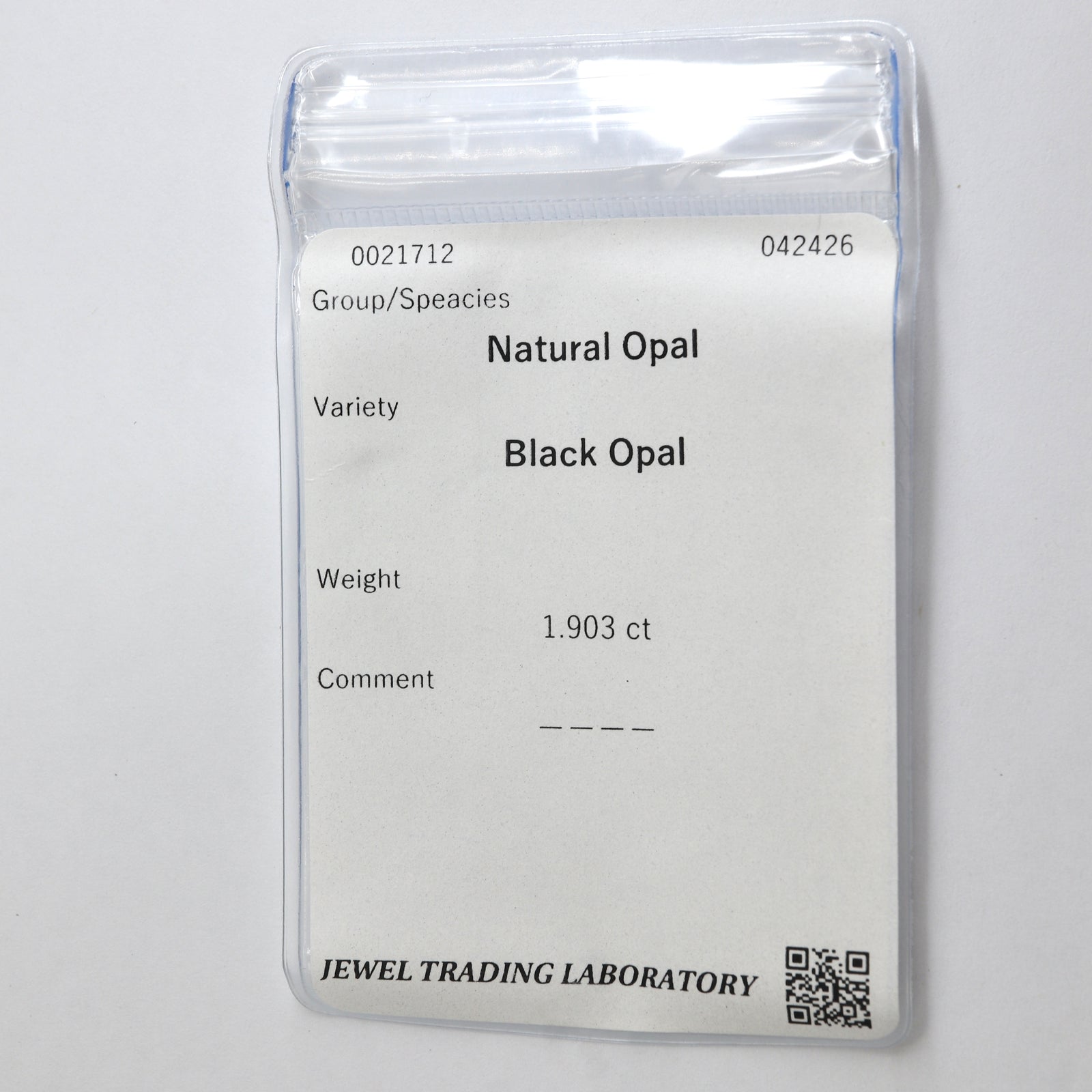 【天然ブラックオパール1.903ct】【Q001】
