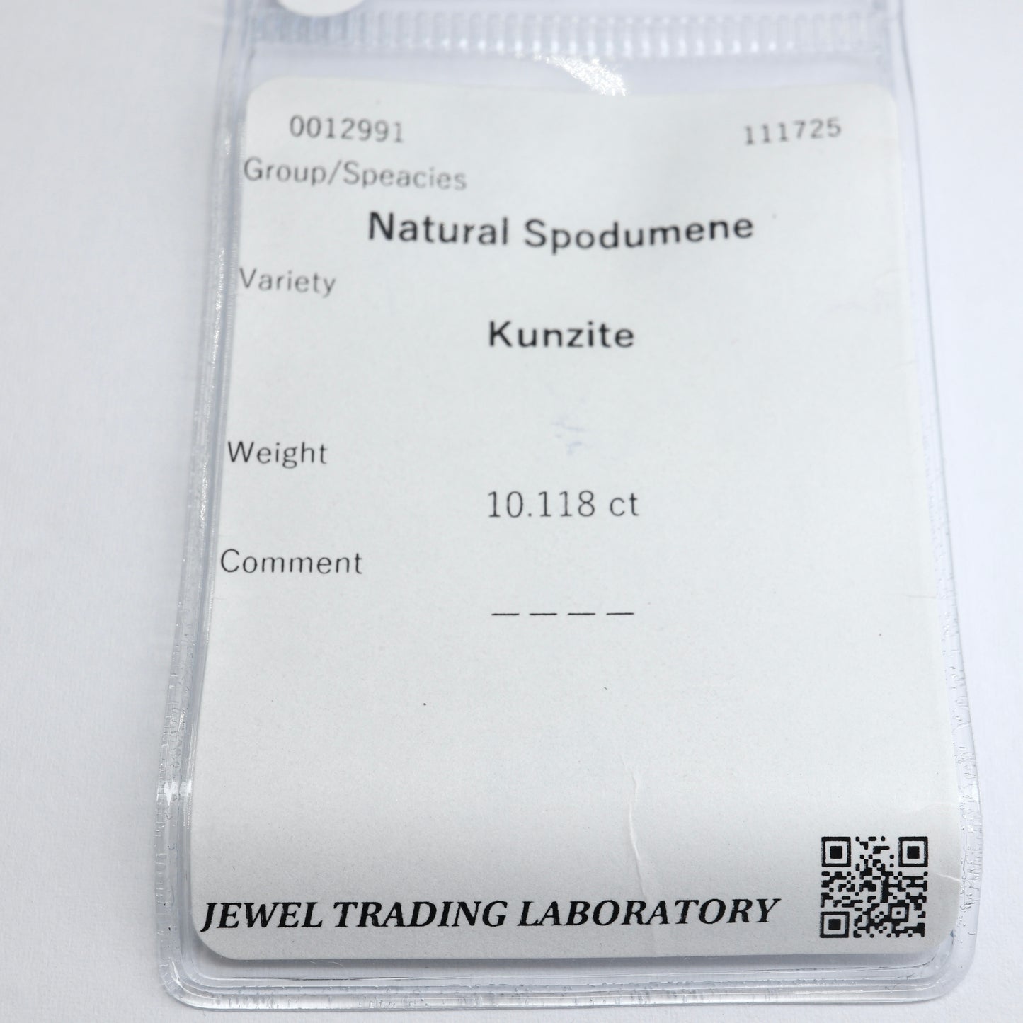 【天然クンツァイト10.118ct】【N105】