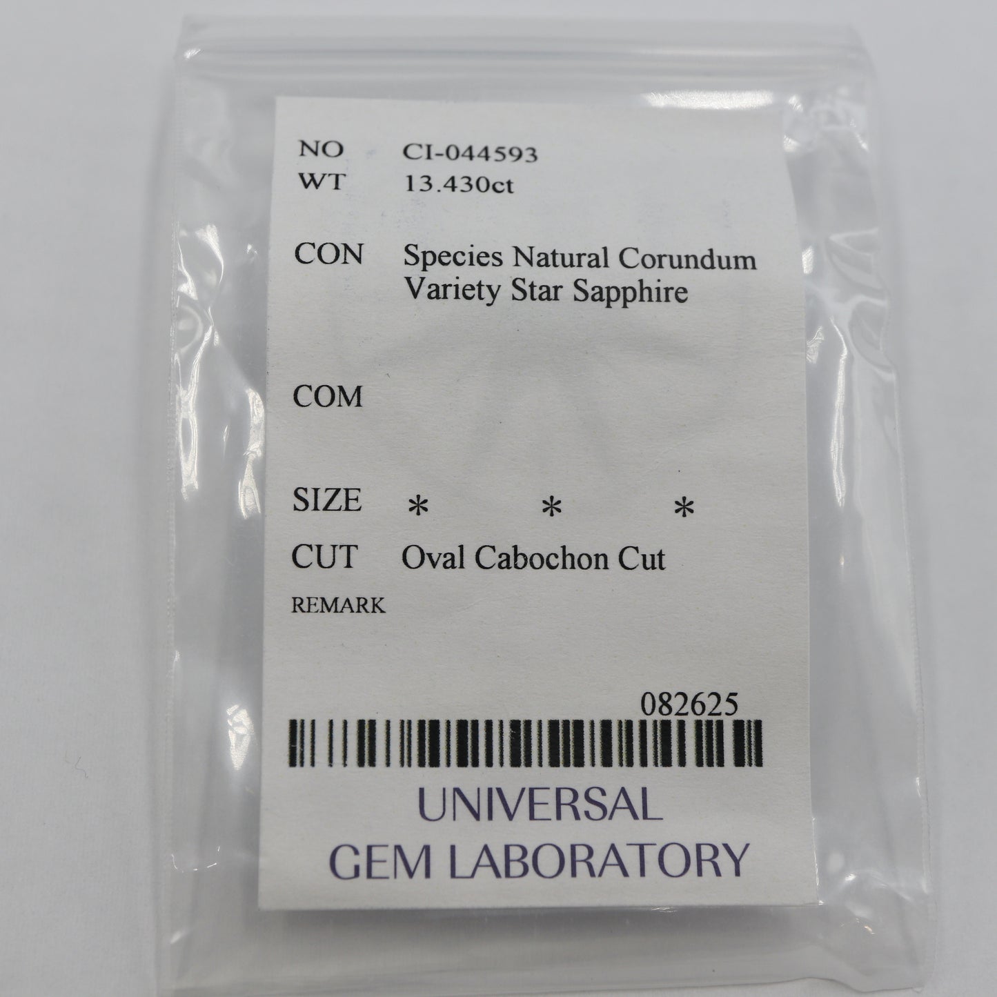 【スターサファイア13.430ct】【J043】