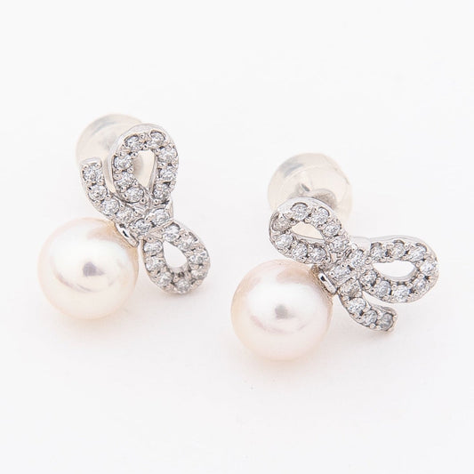 Pt900 Ribbon Pierce  Perl
